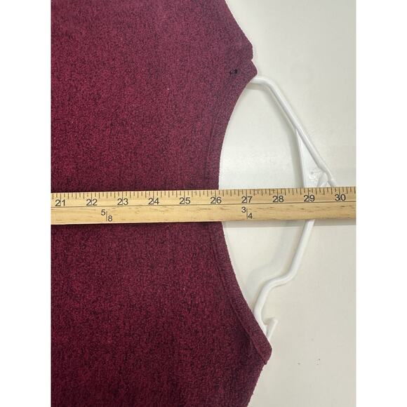 Old Navy Womens Top Size XL Maroon Heathered Long Sleeve Round Neck Soft - Picture 9 of 10